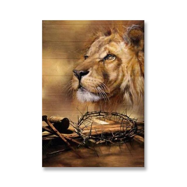 Christian Canvas Symbols the Lord Jesus Christ in Scripturethe Lion of Judah Warrior Lamb of God Wall Art Christmas Decor Gift No Frame
