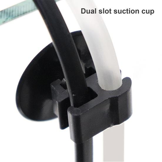 5 Pcs Aquarium Suction Cup Double-ended Buckle for Square And Round Tube Fish Tank Oxygen Tube Hose Pump Power Cord Buckle