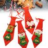 Christmas Tie Bow Santa Claus Holiday Sequin Ties Comfortable Printed Xmas Decor