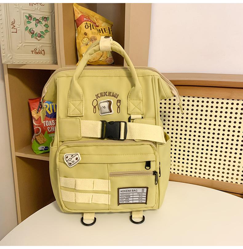 Schoolbag college style versatile student backpack female ins large capacity portable schoolbag junior high school schoolbag female wholesale