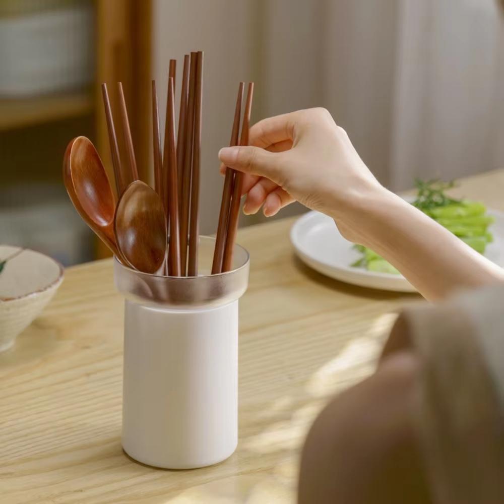 Kitchen Utensil Holder Drainage Chopsticks Container Cutlery Storage Rack for Tabletop Spoon Fork Organizer