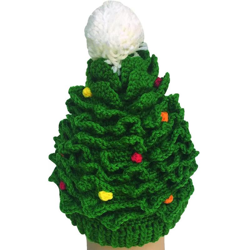 Handmade Knitted Christmas Parent-Child Hat - Warm Creative Winter Holiday Accessory
