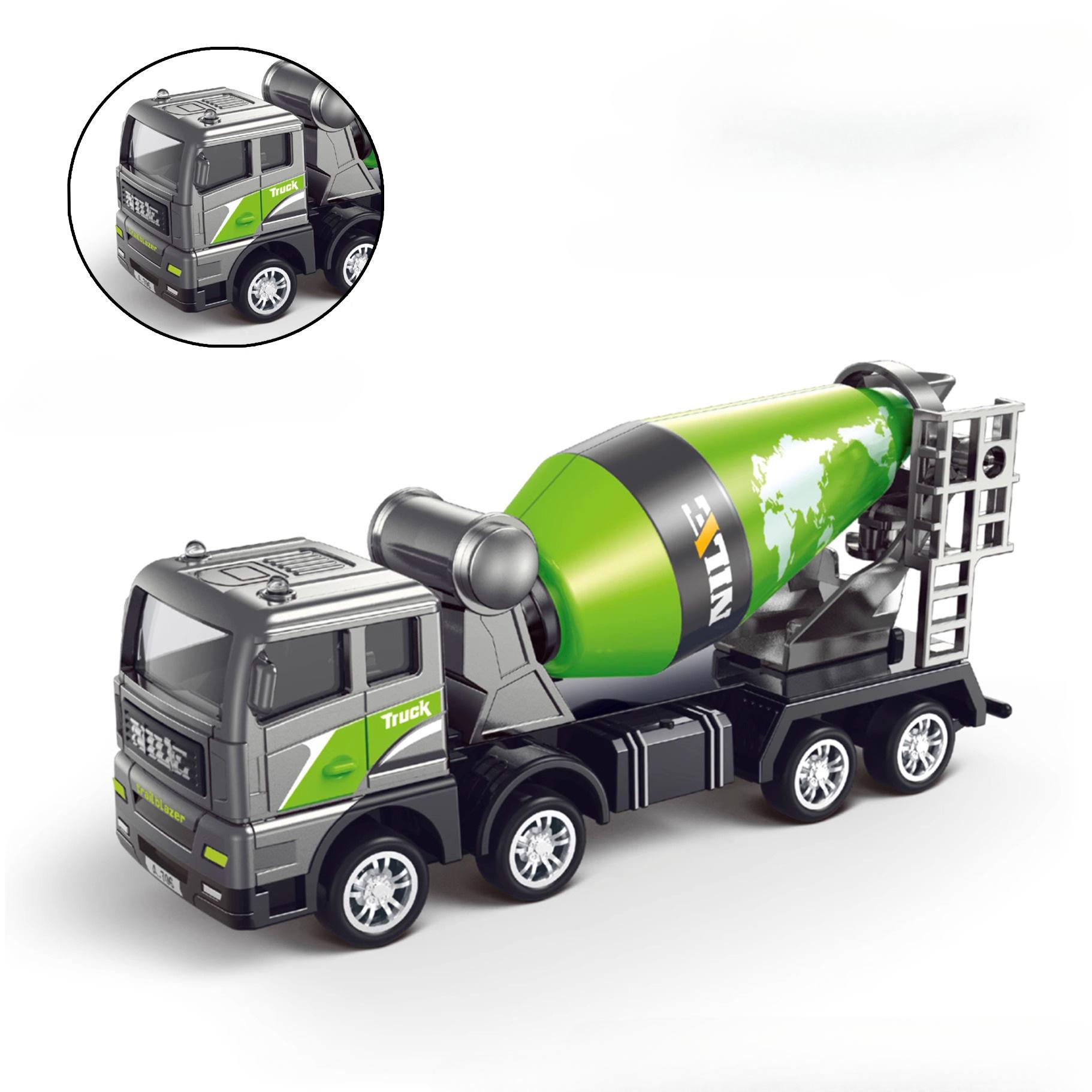 1pc Inertial alloy engineering vehicle series, boys  excavator, mixer truck, oil tank truck, truck, bulldozer, toy