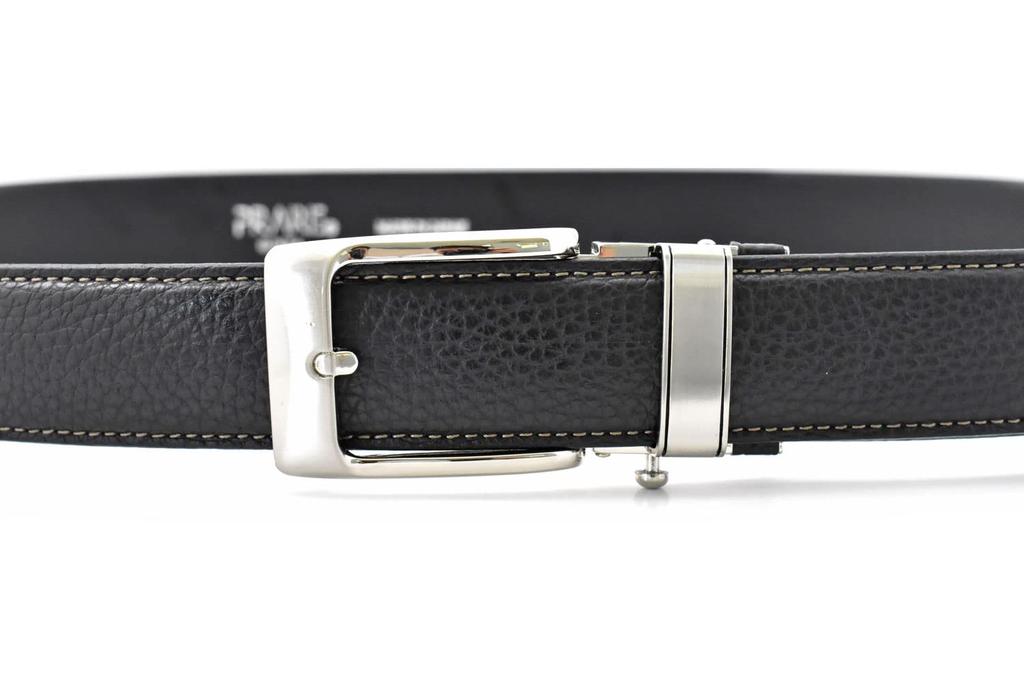 [Prairie Ginza] Utility Model Registered Cowhide Leather Easy-to-AttachDetach One-Push Belt NB19880 Men's Black Free Size (Waist size up to 95cm)