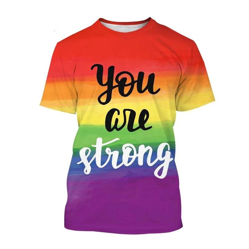 Summer Happy Pride Day Rainbow 3D Printed T-shirt Men Women Short Sleeve T-shirt Casual Harajuku Style Children's Clothing