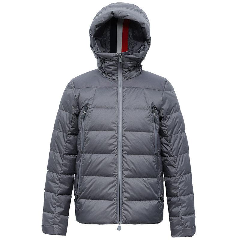 

Однотонный пуховик 90 пуха с капюшоном мужской зеленый новая утолщенная куртка больших размеров XXXL серый