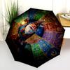1 PC Automatic Folding Umbrella - Cartoon Pattern, Portable & Foldable Design with 8 Ribs, Christmas Birthday Gifts