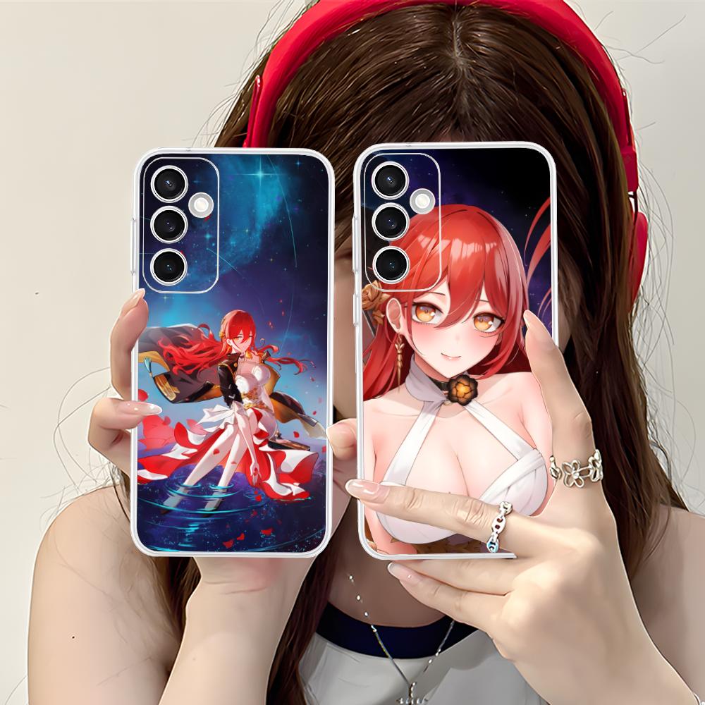 HSR Himeko Clear Mobile Phone Case for Samsung Galaxy S25 S24 S23 S22 S21Plus FE Ultra Colorful Cover