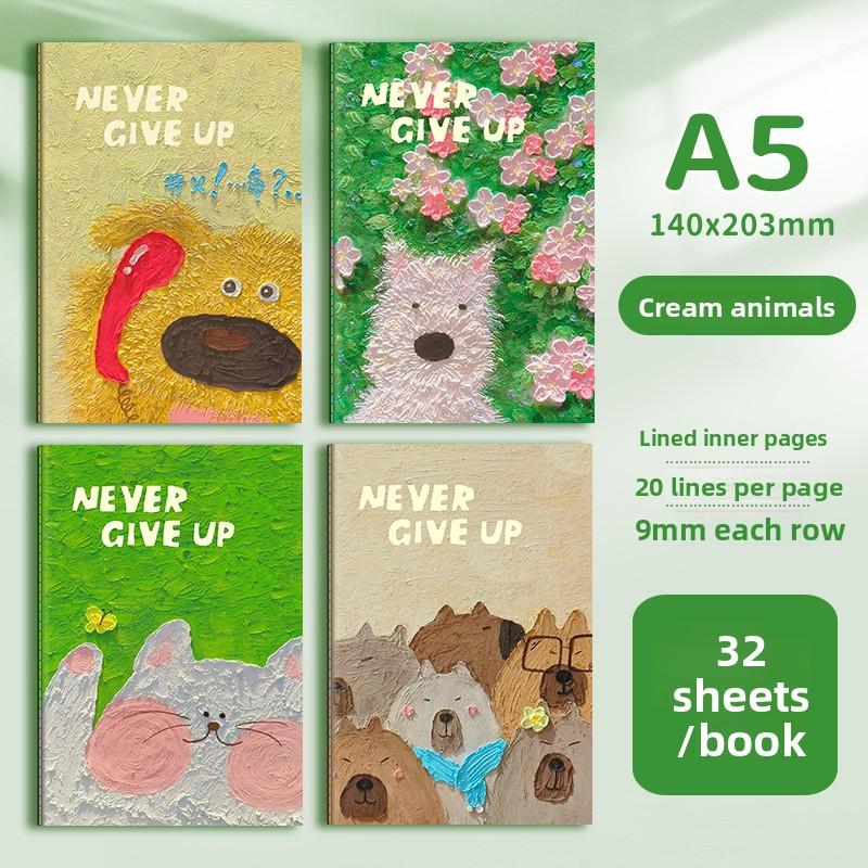 Cute Cartoon B5 Notebook Student Thickened Notepad Sewing Soft Surface Copy Car Line Book Horizontal Line Office A5 Book