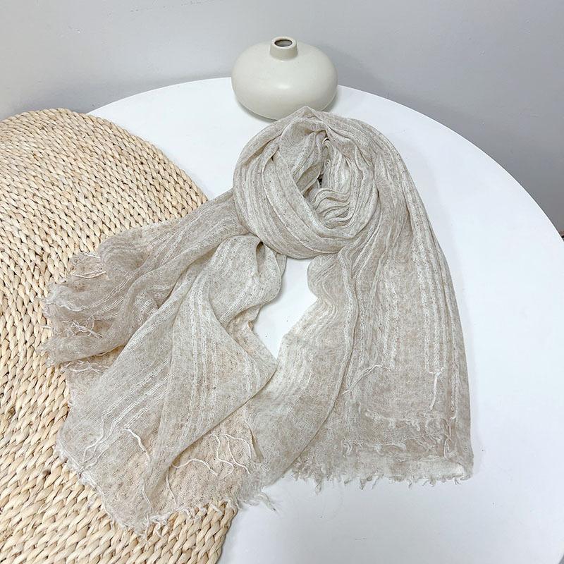 Korean version retro color wool scarf for women dual-use winter warm s shawl lady wrap tassel scarf