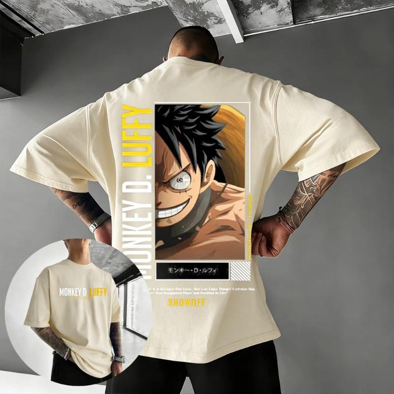 Streetwear One Piece Anime Luffy T Shirt Men Women 2026 Summer Y2k Oversized Casual Short Sleeve Tops Graphic Tee Cartoon Print