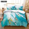 3D Printed Surfing Summer Bedding Set Down Quilt Cover With Pillowcase Double SIngle King