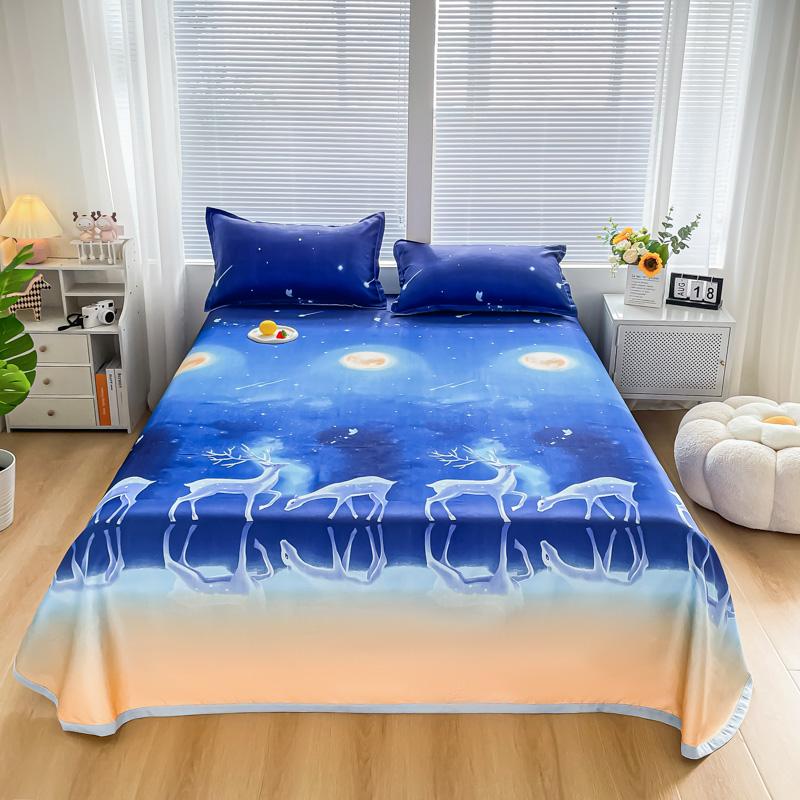 Vėsinanti plokščia paklodė su pagalvių užvalkalu Vasaros patalynė Lygi patalynė Namai Vienviečiai / karalienės dydžio paklodės rinkinys roupa de cama