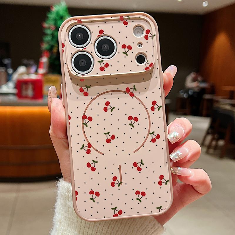 Watermelon Cherry Fruits Pattern Case For iPhone 17 Pro Max Magnetic For Magsafe Hybrid Slim Matte Cover For iPhone 16 15 14 13 Pro Max