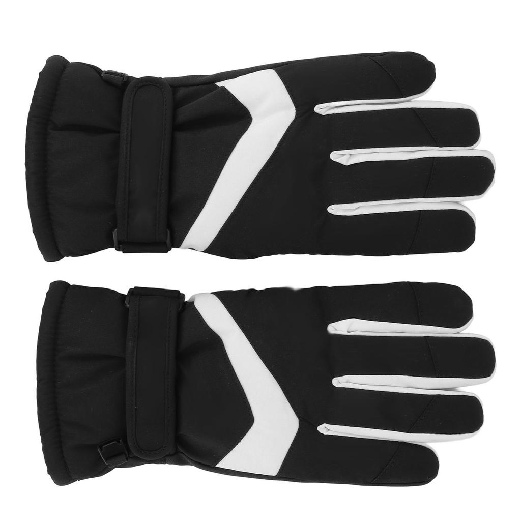 1 Set Vinter Pekskärmshandskar Vattentäta Förtjockade Fleece Varma Handskar för Män Kvinnor Utomhus Cykling Skidåkning Svart L