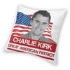 Charlie Kirk Kissenbezug Bedruckter Polyester-Kissenbezug Dekor Kissenbezug für Sofakissen Zuhause Mit Reißverschluss 45*45cm
