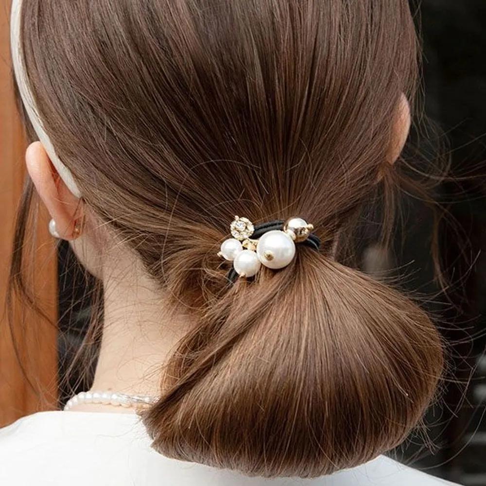 Mini Crystal Pearl Ponytail LFPT0253 Gold