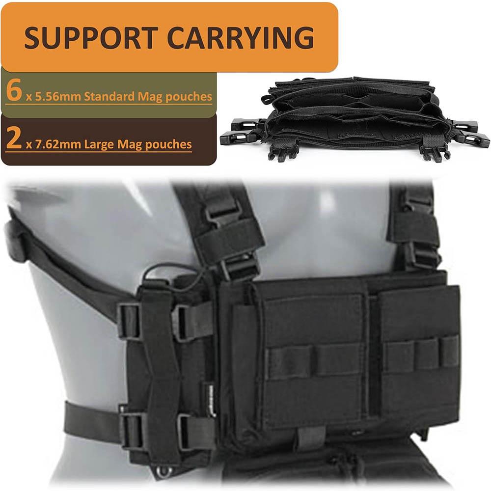 Chest Rig Multifunctional CS Field Molle Dangler Pouch Camouflage Training Vest Outdoor Camping Match Pack Hunting Entertainment