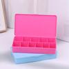 Fake 2 Size Nail Box Nail Tip Empty Box Multicolour Nail Art Case Container Box Acrylic Storage Case 11 Grids Tool