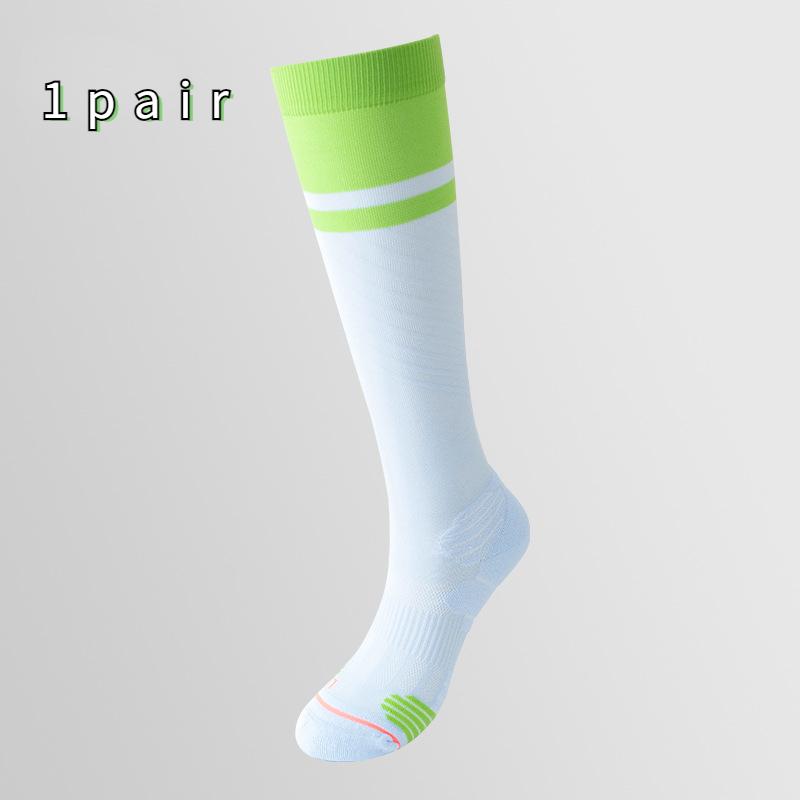 

Размер 35-39, женские высокие носки без каблука, весенне-летние носки для бега, прыжков, упражнения, полотенце, спортивные носки One-size зелёный/белый