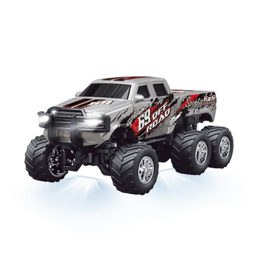 

1/64 RC Car 2.4G Mini Off-road High-Speed 6-wheel Alloy Remote Control Car Rechargeable Belt Shock Absorption Boy’s Toys Gifts
