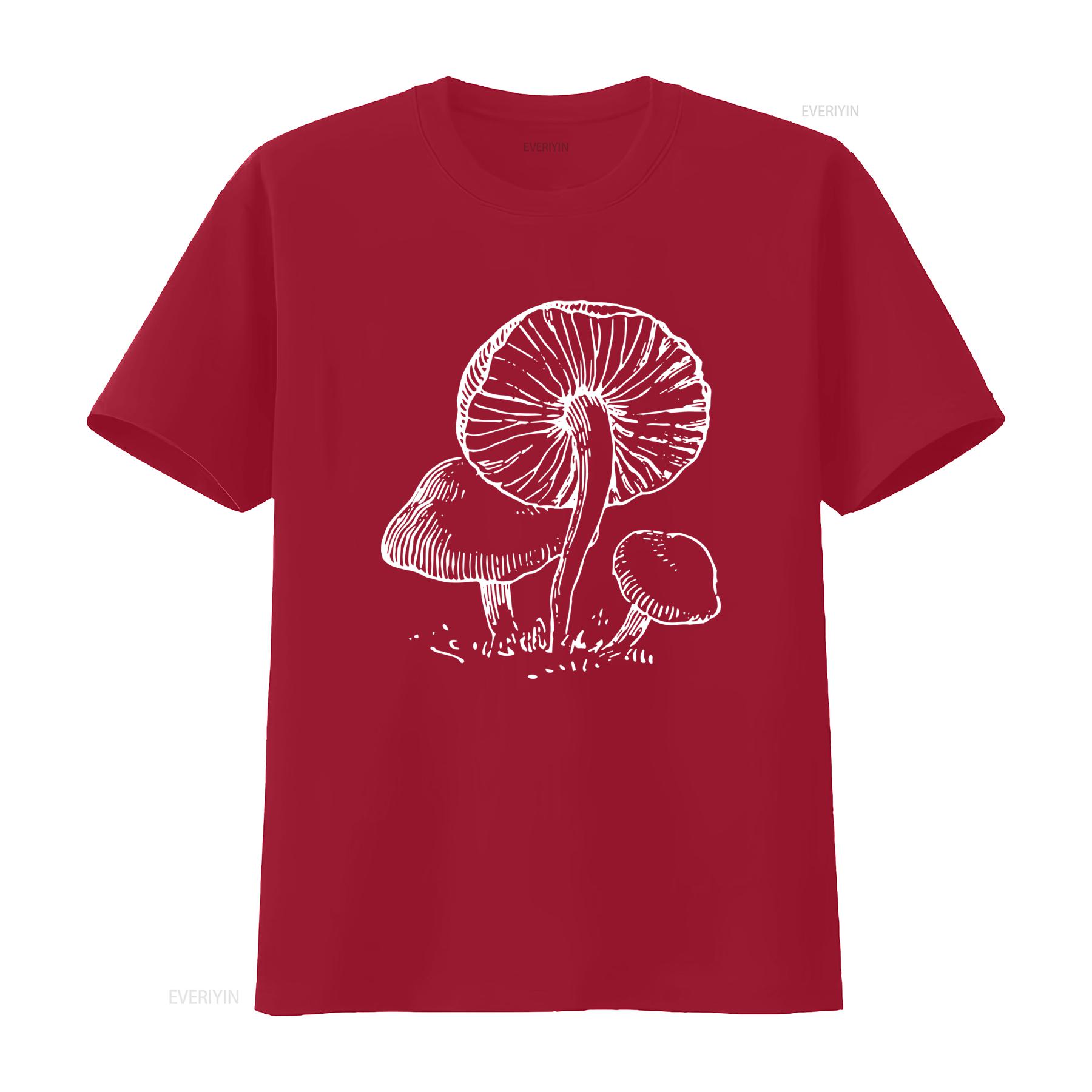 Stylish Wild Mushrooms T Shirt Cute Mycology Fungi Design for Nature Lovers vintage Washed streetwear Stretched Breathable S