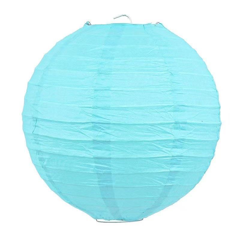 Solid Color Round Paper Lanterns for Wedding Room Decoration
