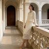 HL94 Elegant Lace Beaded Long Sleeve Spring/Autumn Dress
