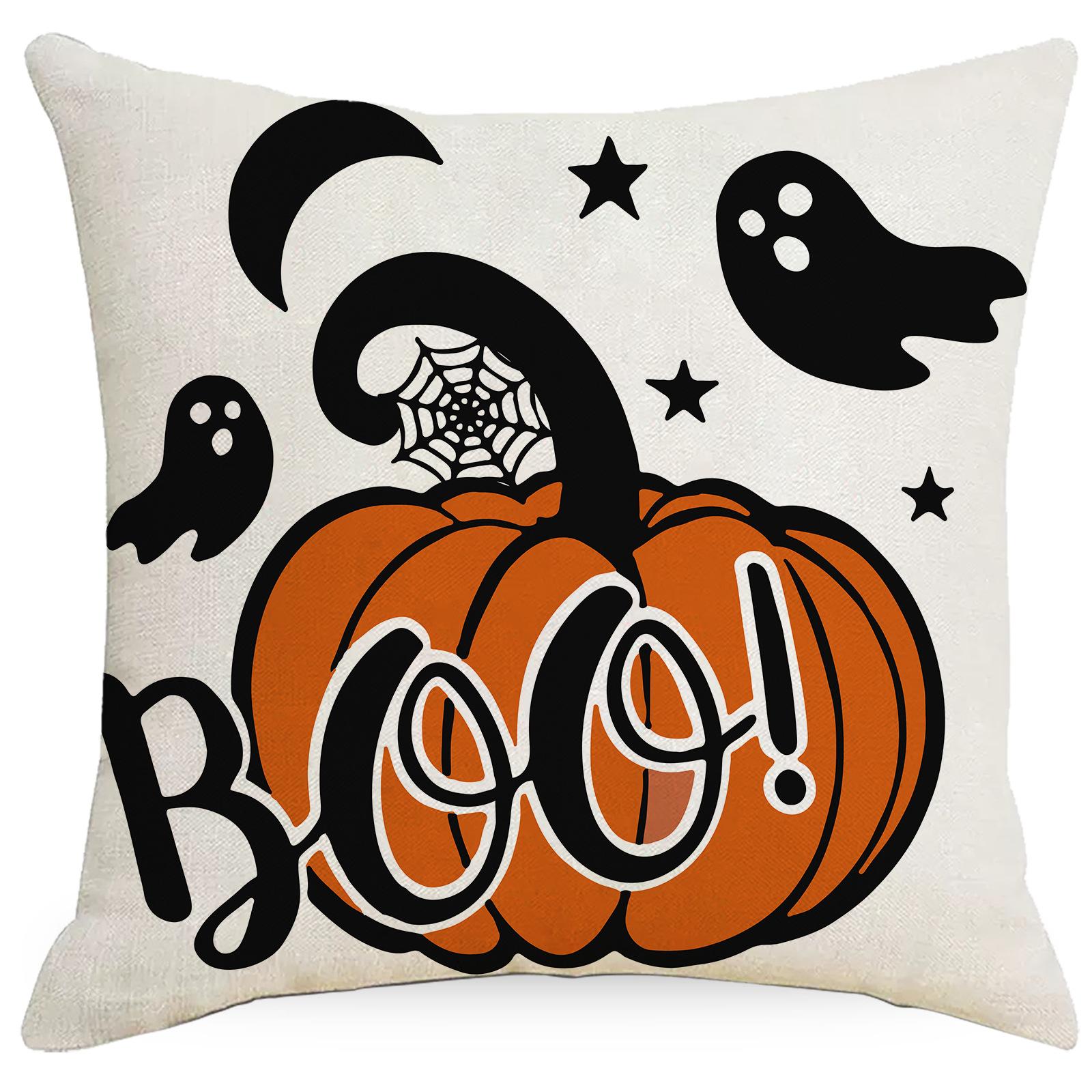 Halloween Pillow Cover Living Room Sofa Bedroom Pillow Cover Cushion Home Ornament Pillow Premium Durable Quality 45 * 45Cm