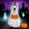 Halloween Porch Ghost Figurine Resin Cow Goose Cat Statue with Pumpkin Bucket or Welcome Sign for Indoor Outdoor Yard Lawn Shelf Table Decor