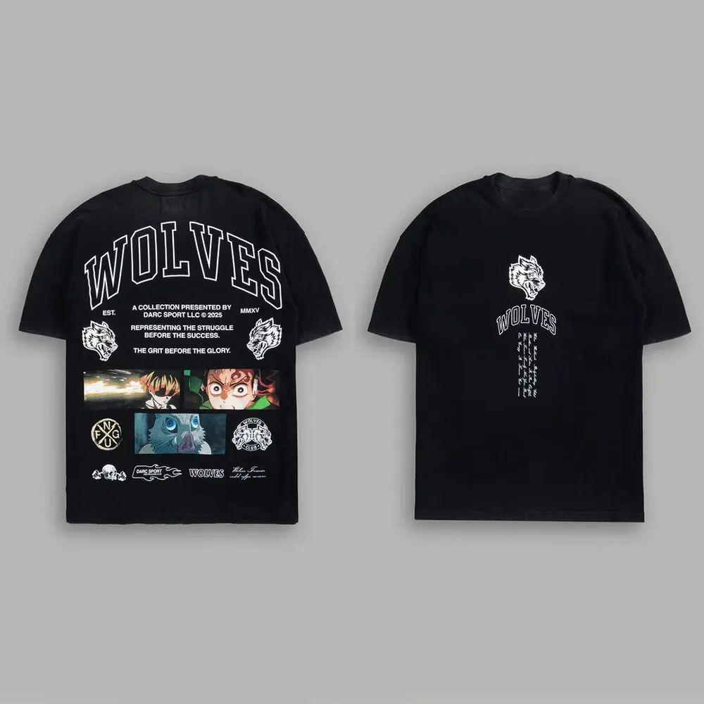 2025 New Summer Women's DARC Sports Cotton T-shirt, High-end NFGU Wolf Hip-hop T-shirt, DARC Sport Men's Short-sleeved Gym