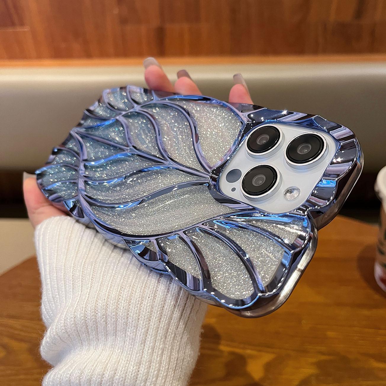 

Подходит для чехла для мобильного телефона iPhone16, градиентное покрытие, листья, защитный чехол для Apple 15 Promax, силикон 14 iPhone14plus