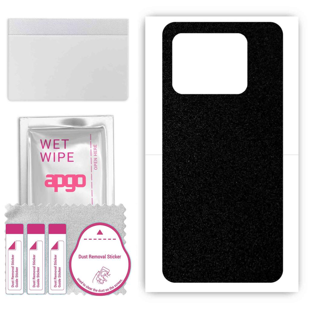 apgo Adesivo Skin Protettiva per il retro compatibile con Vivo iQOO Neo8 Pro, Pellicola Avvolgente, Foglio, Vinile - Fantasia Nero Opaco