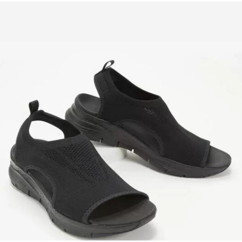 New Sandals Women's Autumn and Summer Mesh Thick-soled Foot Cover Fish Mouth Flying Weaving Casual Sports Large-size Women's Shoes