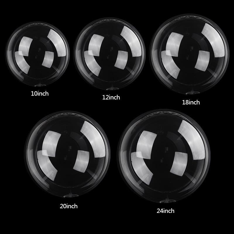 10/12/18/20/24inch Transparent Bobo Balloon 10Pcs Clear Bubble Ball Wedding Birthday Party Decoration Kids Favors Helium Globos