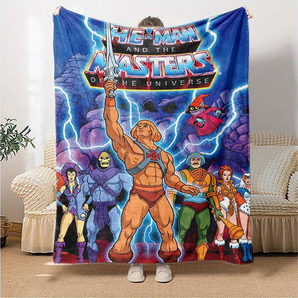 Masters Universe Adventure Flannel Blanket Super Soft Warm Cozy Blanket For Sofa Bed Office Travel Allseason Home Decor Gift