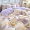 Bed Sheet Bedding Four-piece Set Thickened Brushed Quilt Cover Bed Dormitory Bedding Quilt Cover