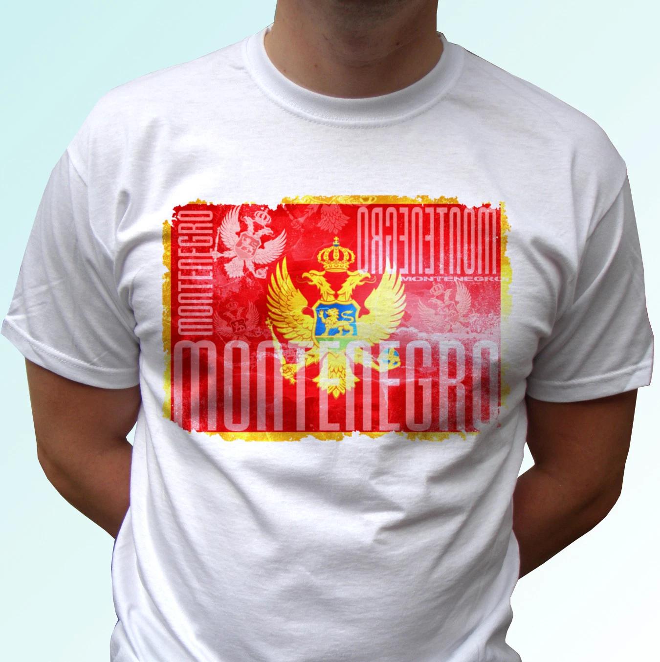 

Montenegro flag design white kids boys T-Shirt top modern tee - s s kids baby size 120