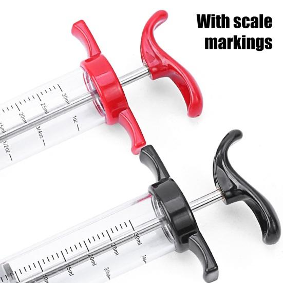 Turecká injekční stříkačka se 3 šroubovacími jehlami na marinádu Přenosný gril BBQ Maso Turecko Nástroje pro vstřikování marinády Sada Kuchyňské pomůcky