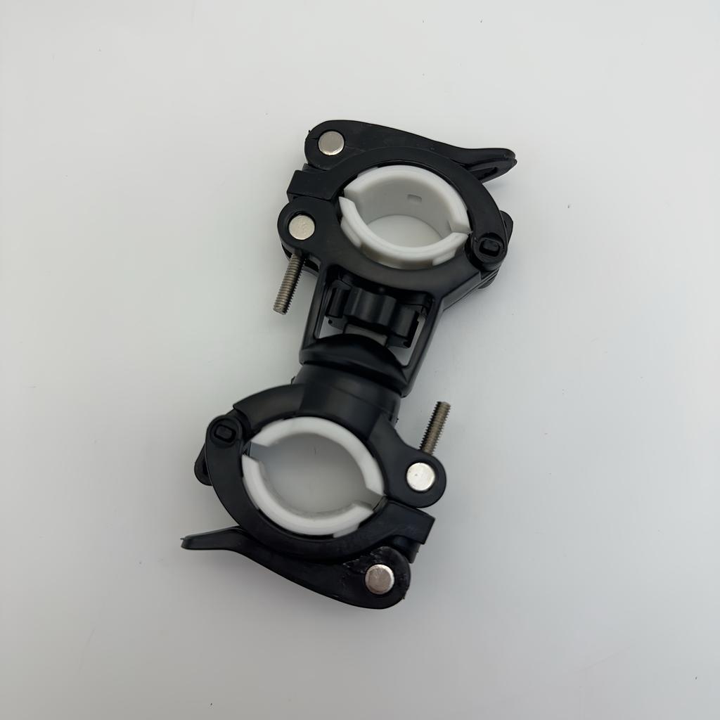 Upgraded Bicycle Holder - 360° Rotation 3-Setting Flashlight & Mini Pump Mount | Perfect for Night Rides (No Battery)