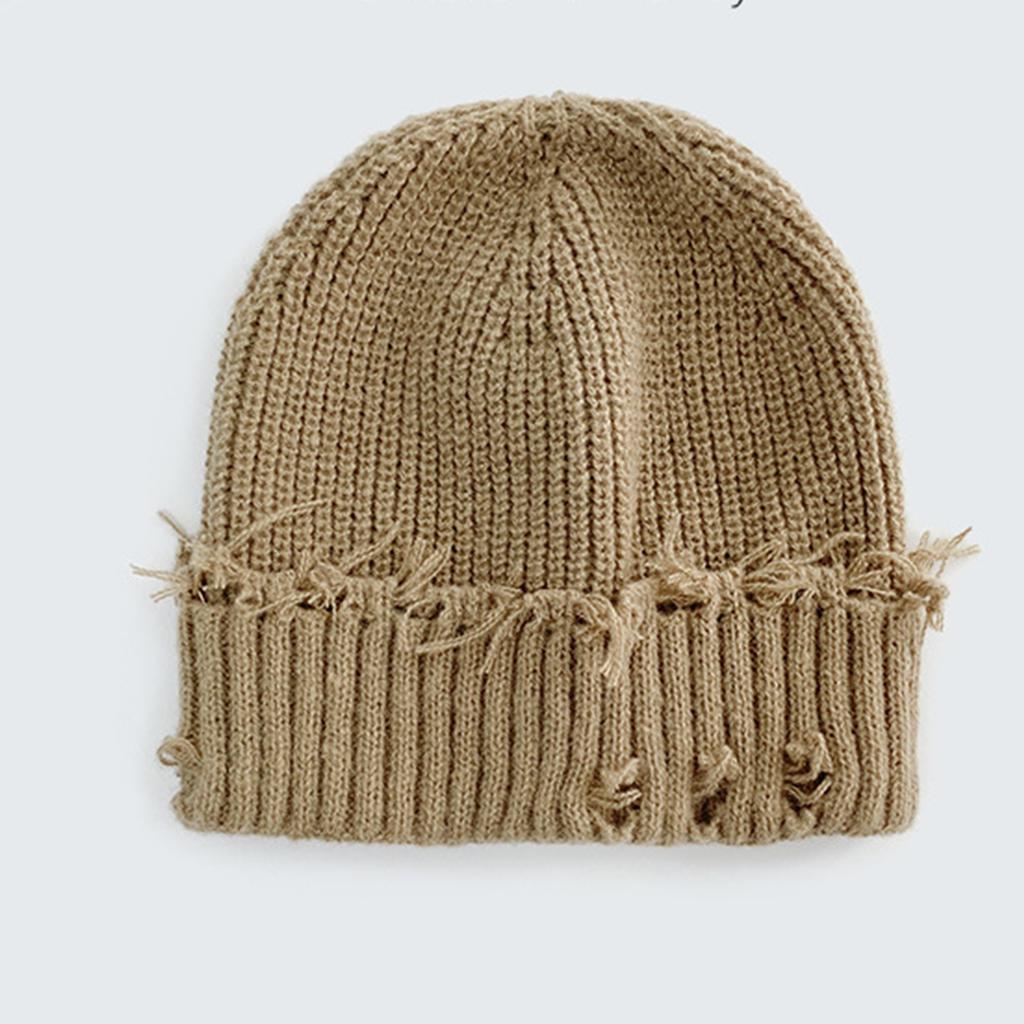 Knitted Hat, Children's Woolen Hat, Perforated Hat, Versatile And Eye-catching, Small Face