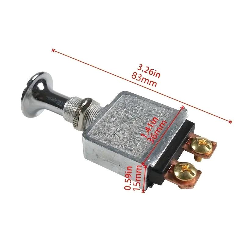 Heavy Duty Push Pull Switch 75 Amp For Big Trucks/  Rods/ Boat/Race Car