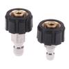 High Pressure Stainless Steel Washer Adapter Set Quick Connect Kit M22 14Mm/15Mm To 3/8 Inch Metric Fittings