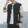 Men's Korean Style Spring/Autumn 2023 Trendy Solid Color Baseball Jacket