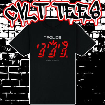 La Maglietta Police Ghosts In The Machine 100% Cotone Unisex