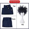 Fushiguro Megumi Cosplay Costume Wig Anime Jujutsu Kaisen Fushiguro Megumi Cosplay Wigs Top Pants Halloween Costumes Men Women