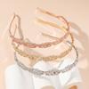 Thin Headband for Women Rhinestone Hair Accessory Slim Sparkle Bridal Wedding Daily Wear Elegant Headpiece