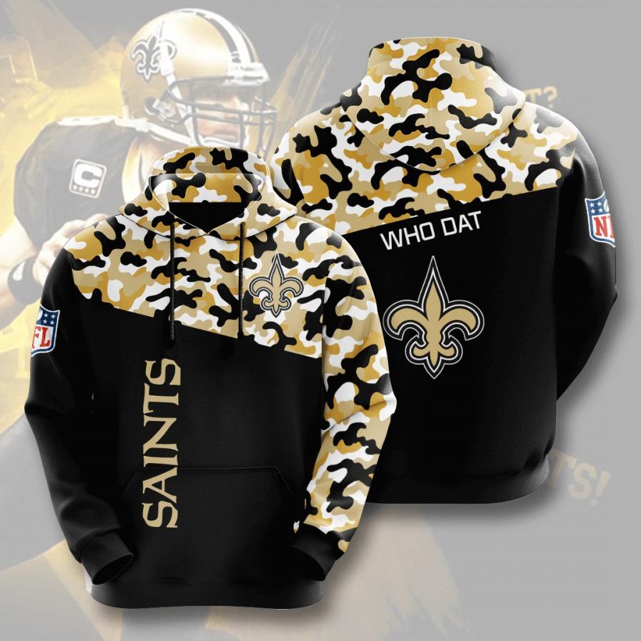 

Толстовка унисекс с 3D камуфляжным принтом Orleans Saints Football Us Team Champion