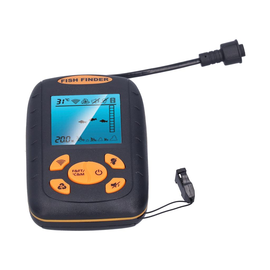 Fish Finder Wireless LCD Visual Handheld Sounder Alarm Fishing Transducer for Outdoor Activity