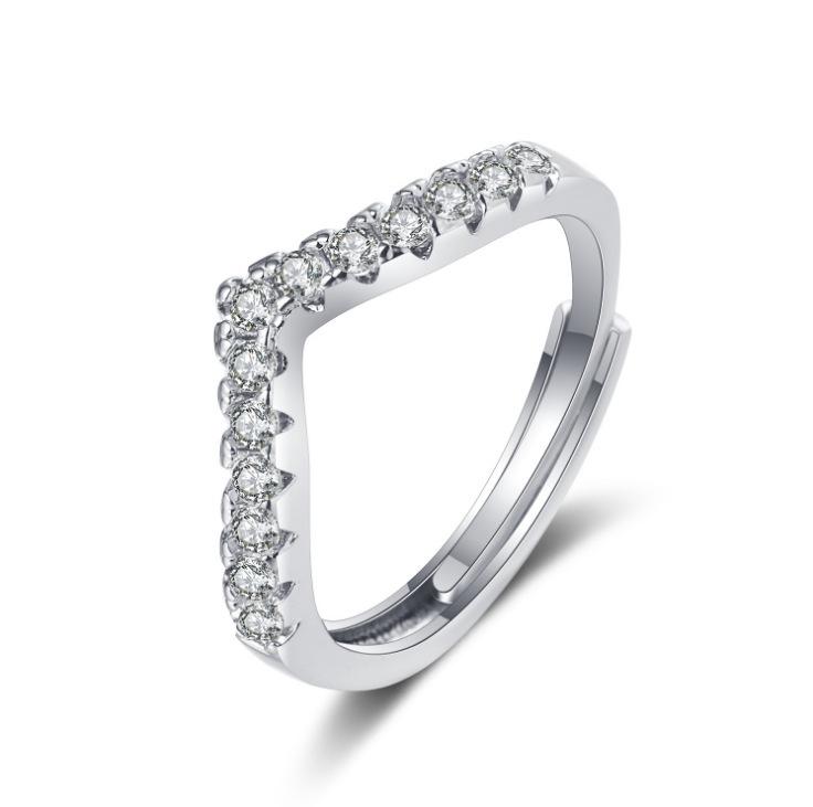 2026 Fashion Versatile Zircon Women's Classic Six-claw One-Carat Women's Ring Living Ring